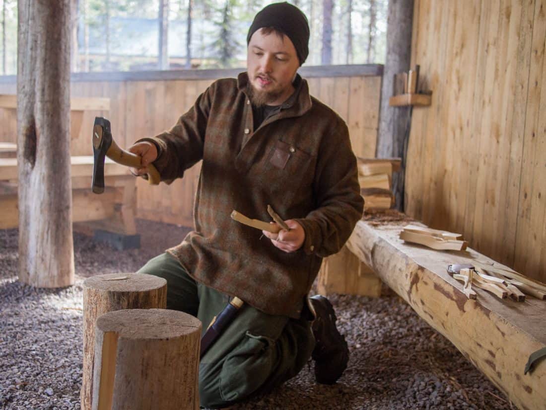 Ralph chopping wood