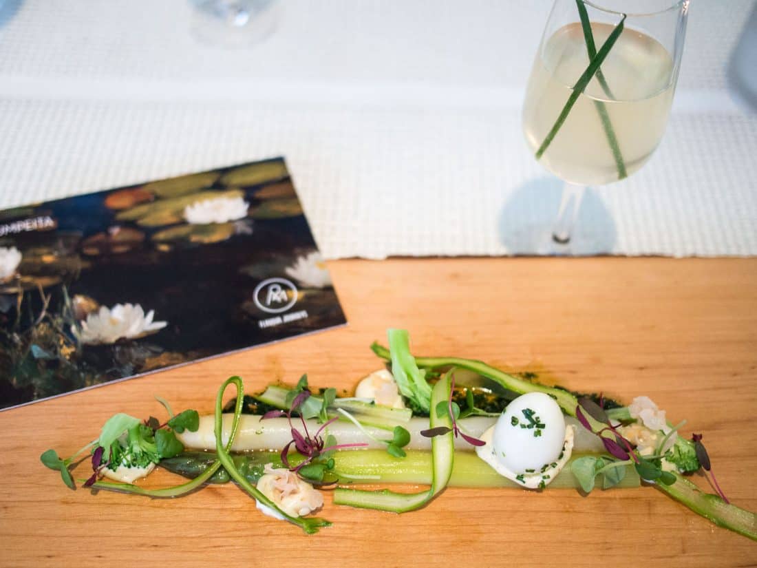 Asparagus and quail egg- A21 Dining review, Helsinki