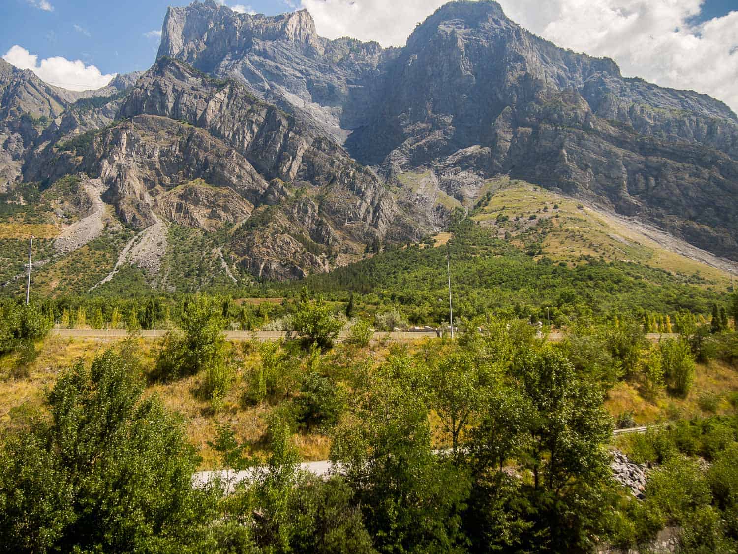 Mountain views on the TGV from Milan to Paris