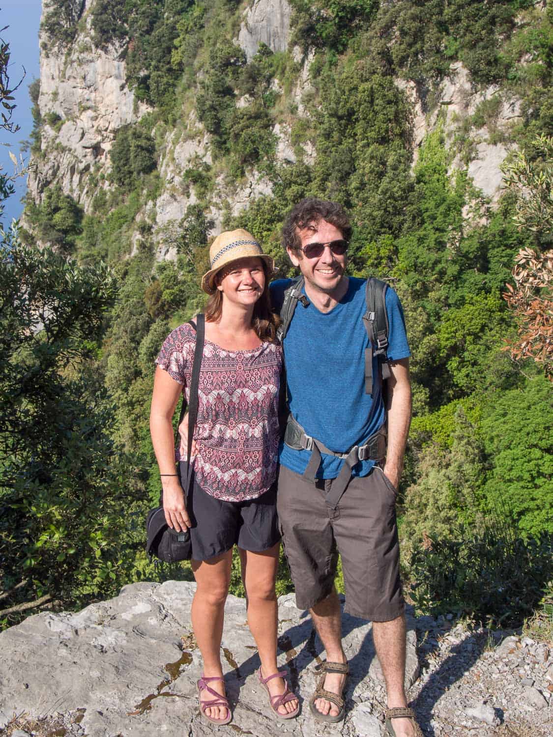 Erin & Simon hiking the Path of the Gods from Bomerano to Nocelle, Amalfi Coast, Italy