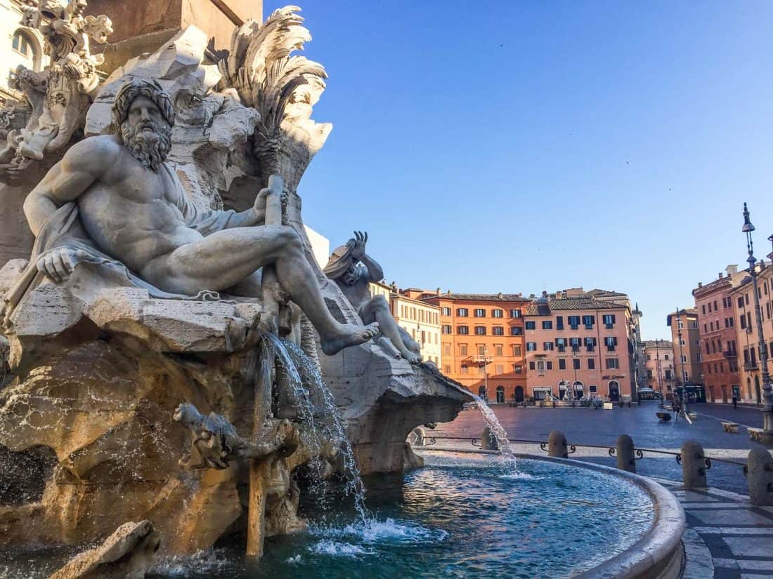 Piazza Navona in Rome (a favourite digital nomad destination). 