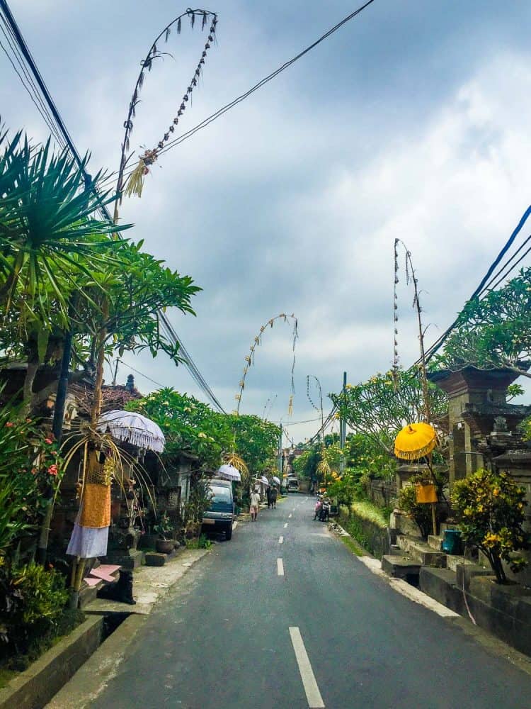 Temple ceremony decorations Ubud