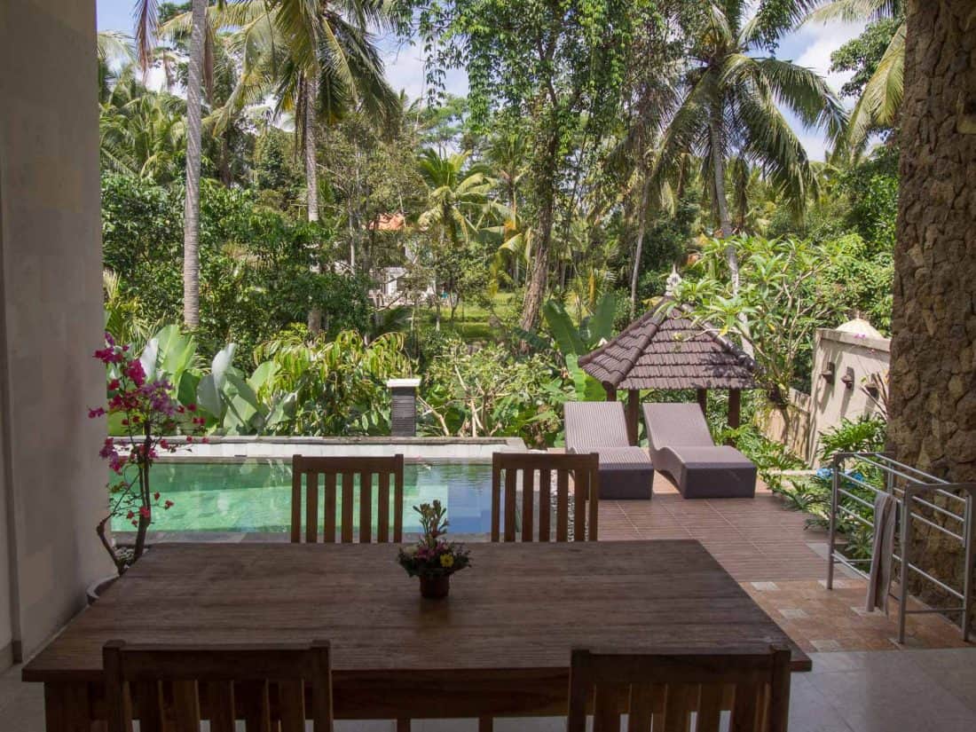How to find a house to rent in Ubud - our dining room