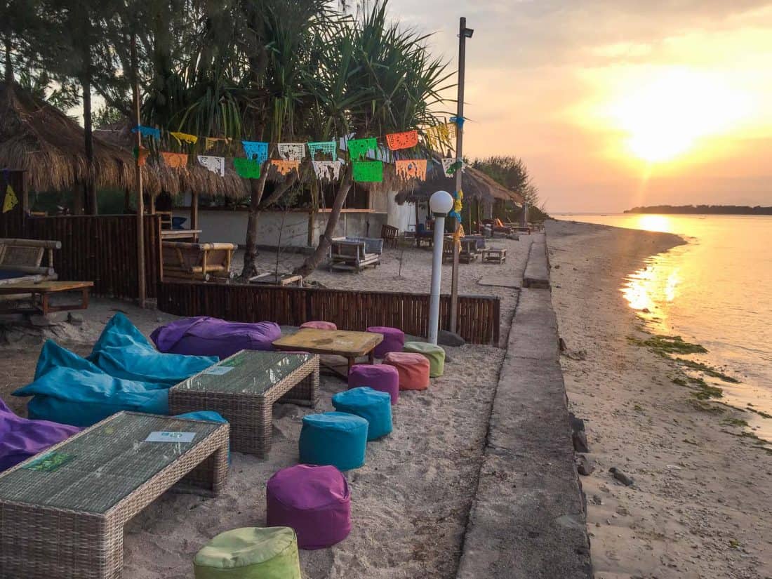 Sunset at The Mexican Kitchen, Gili Air