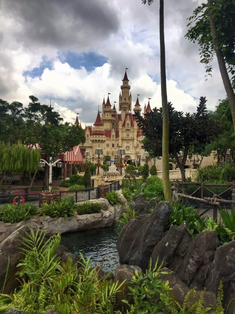 A photo of the castle at Far Far Away, Universal Studios Singapore