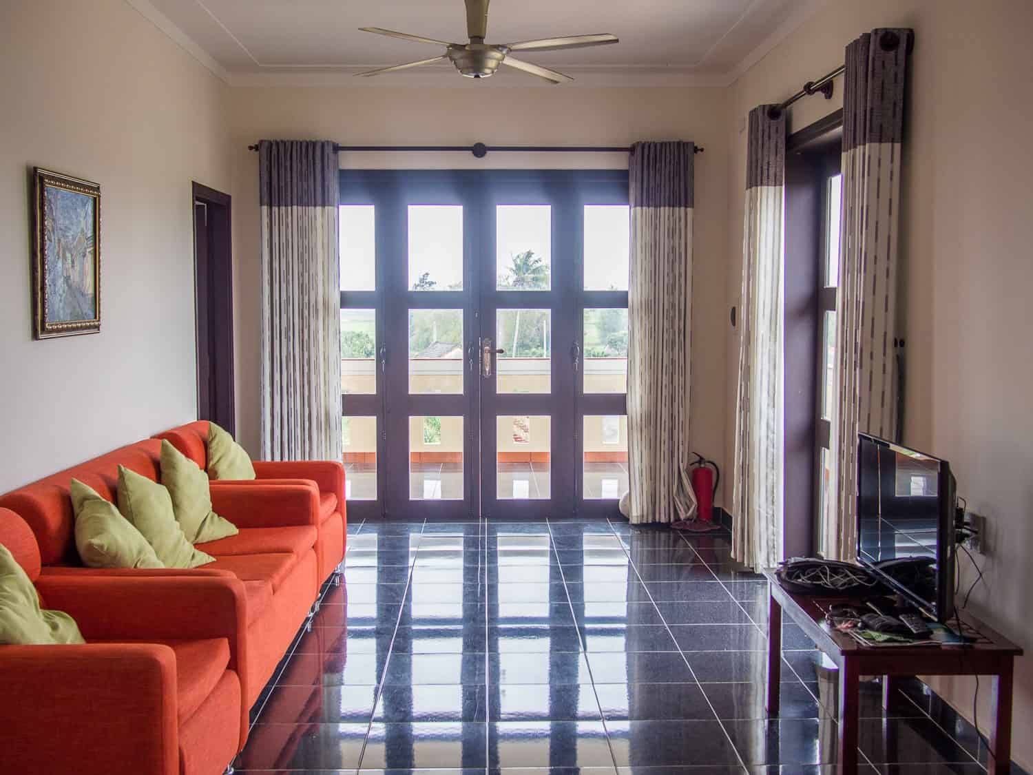 Hoi An house rental -our living room at Lotus Apartments