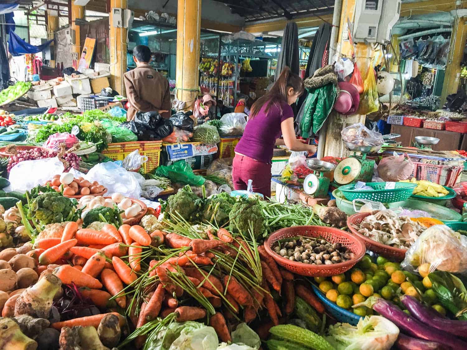 Our favourite vegetable stall at Tan An market