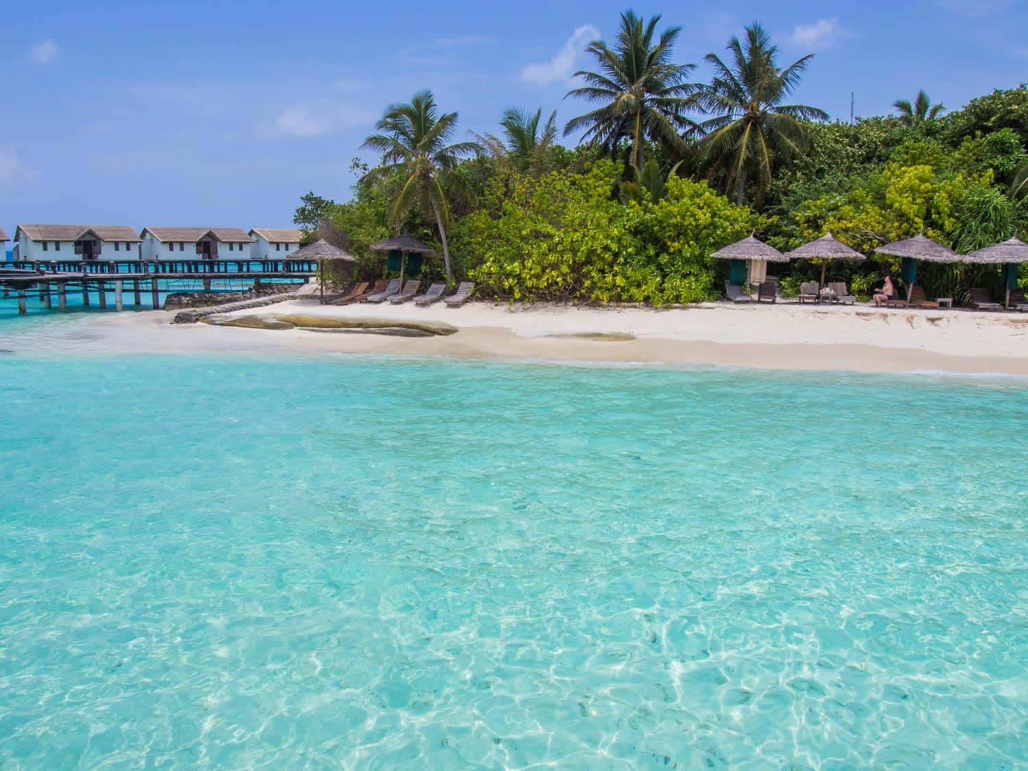 Water villa beach at Reethi Beach Resort