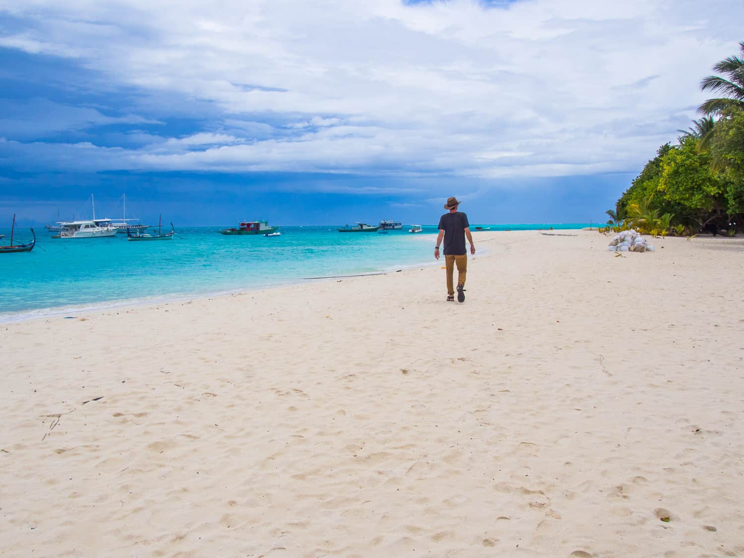 The main beach on Fulidhoo, Maldives