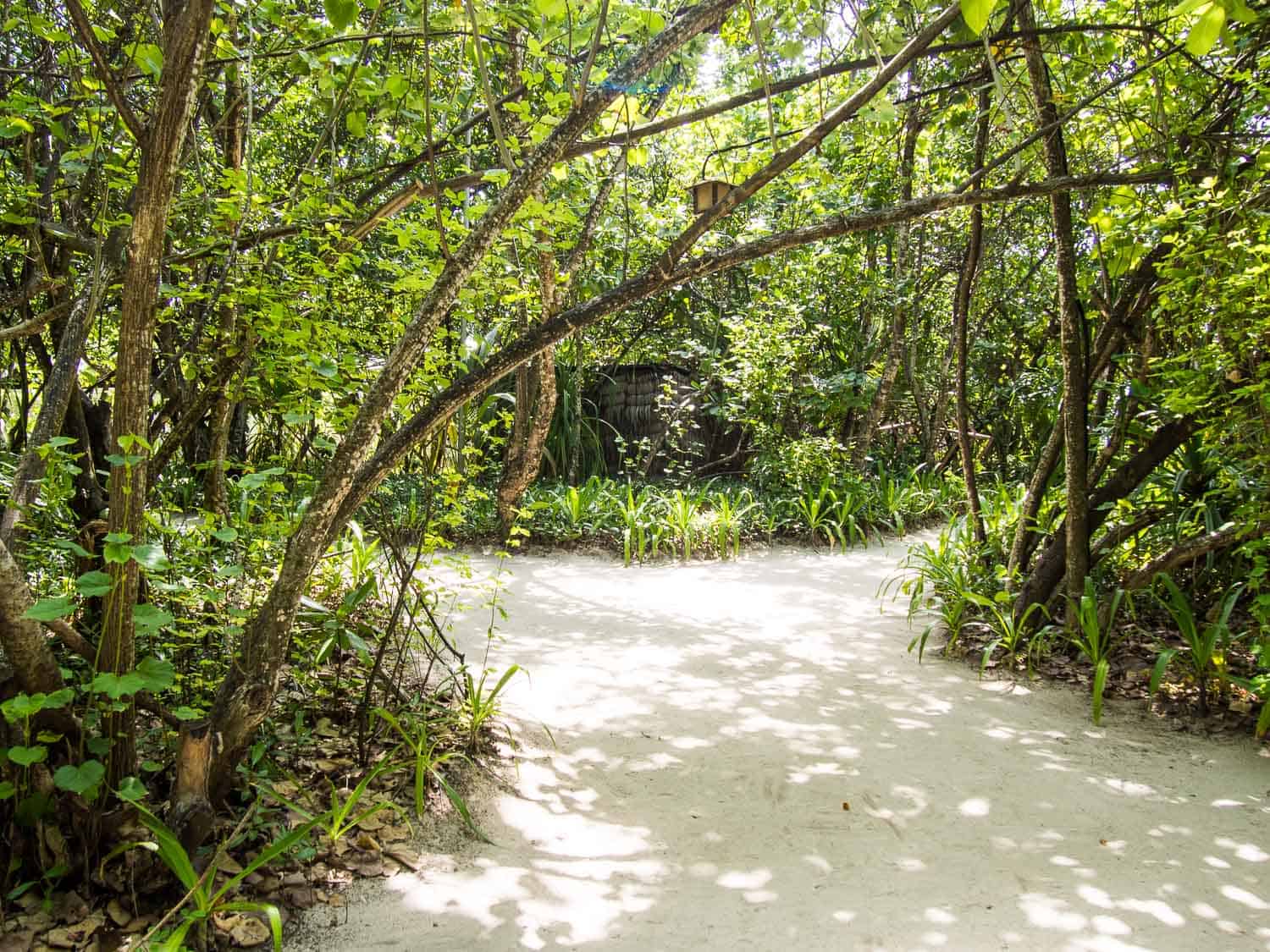 Reethi Beach Resort Review: Sandy trails mean no shoes