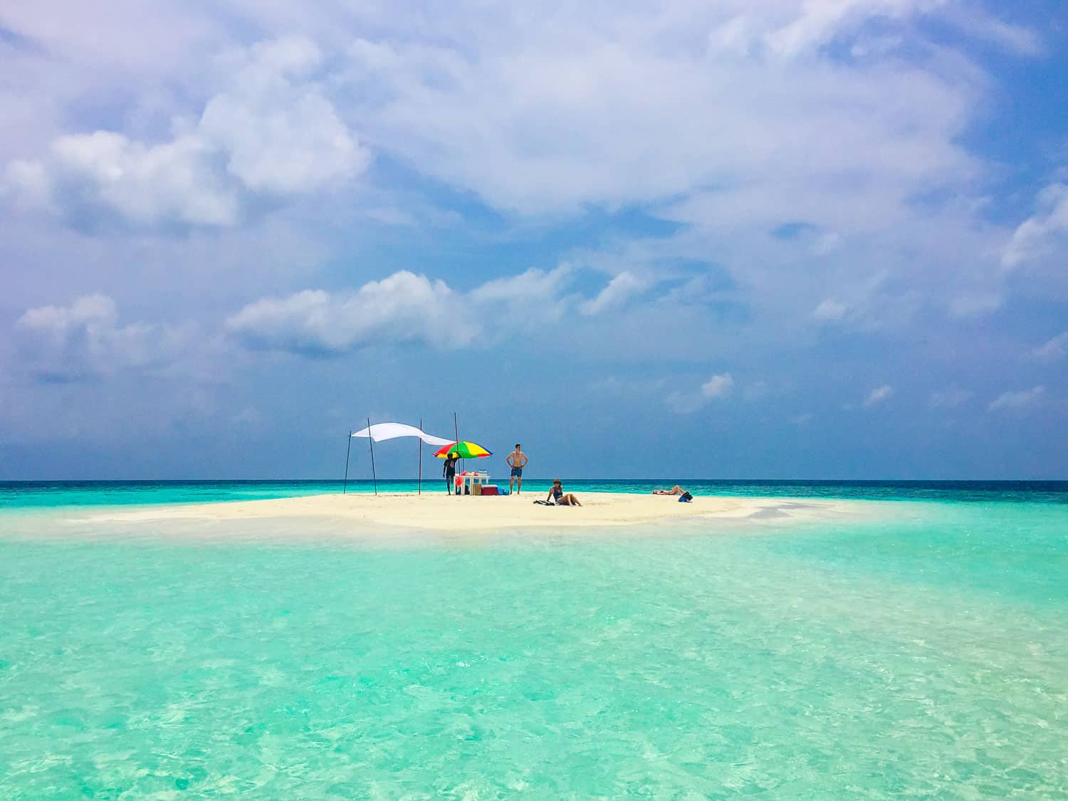 Learn how to plan a trip to the Maldives on a budget. A snorkelling trip in Maafushi including lunch on this sandbank only cost $25!