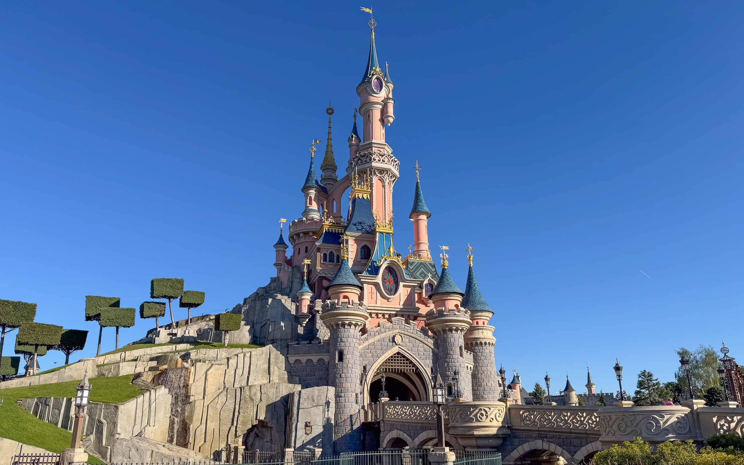 Sleeping Beauty Castle at Disneyland Park as part of a Disneyland Paris itinerary for 2 parks in 1 day.