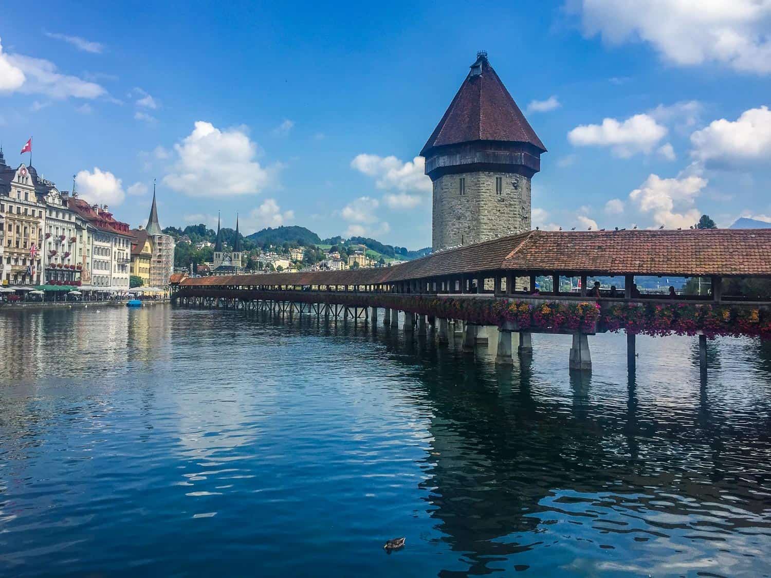 Chapel Bridge in Lucerne, Switzerland