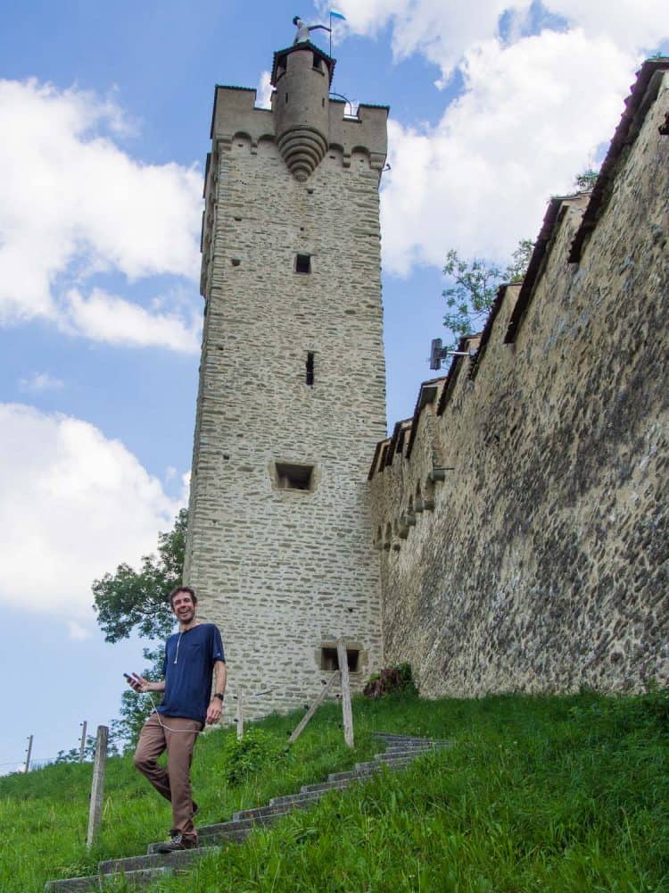 Walking the city walls in Lucerne, Switzerland