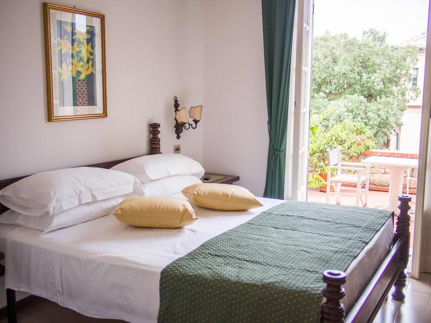 Hotel Punta Est bedroom, Finale Ligure, Italy