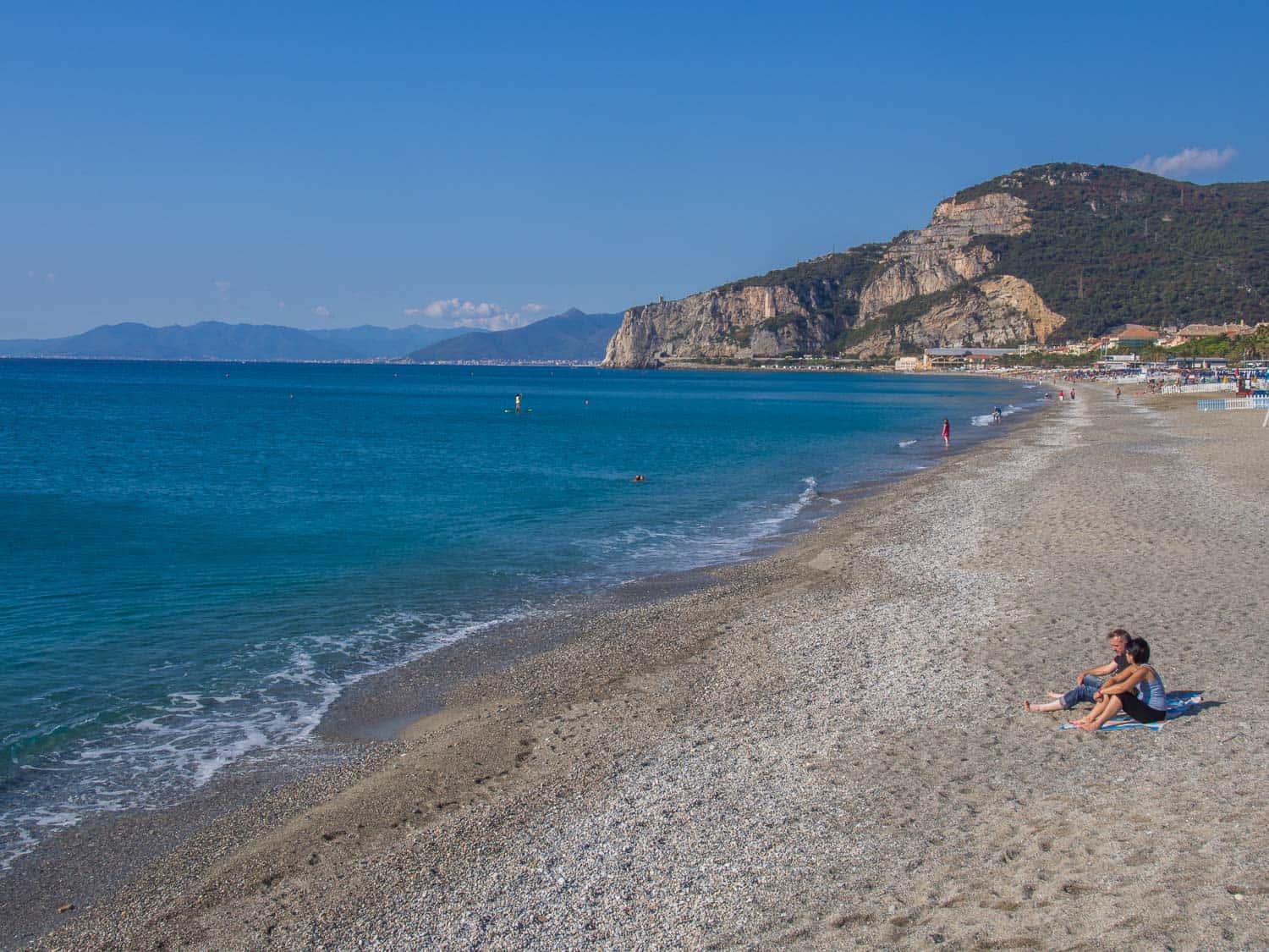 Finale Ligure beach in Liguria, Italy