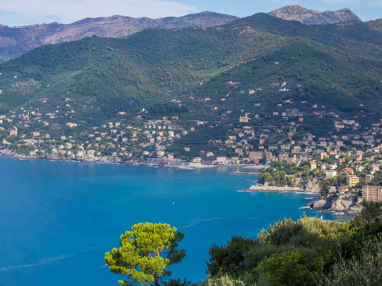 The view from San Rocco, Camogli on the way to San Fruttuoso