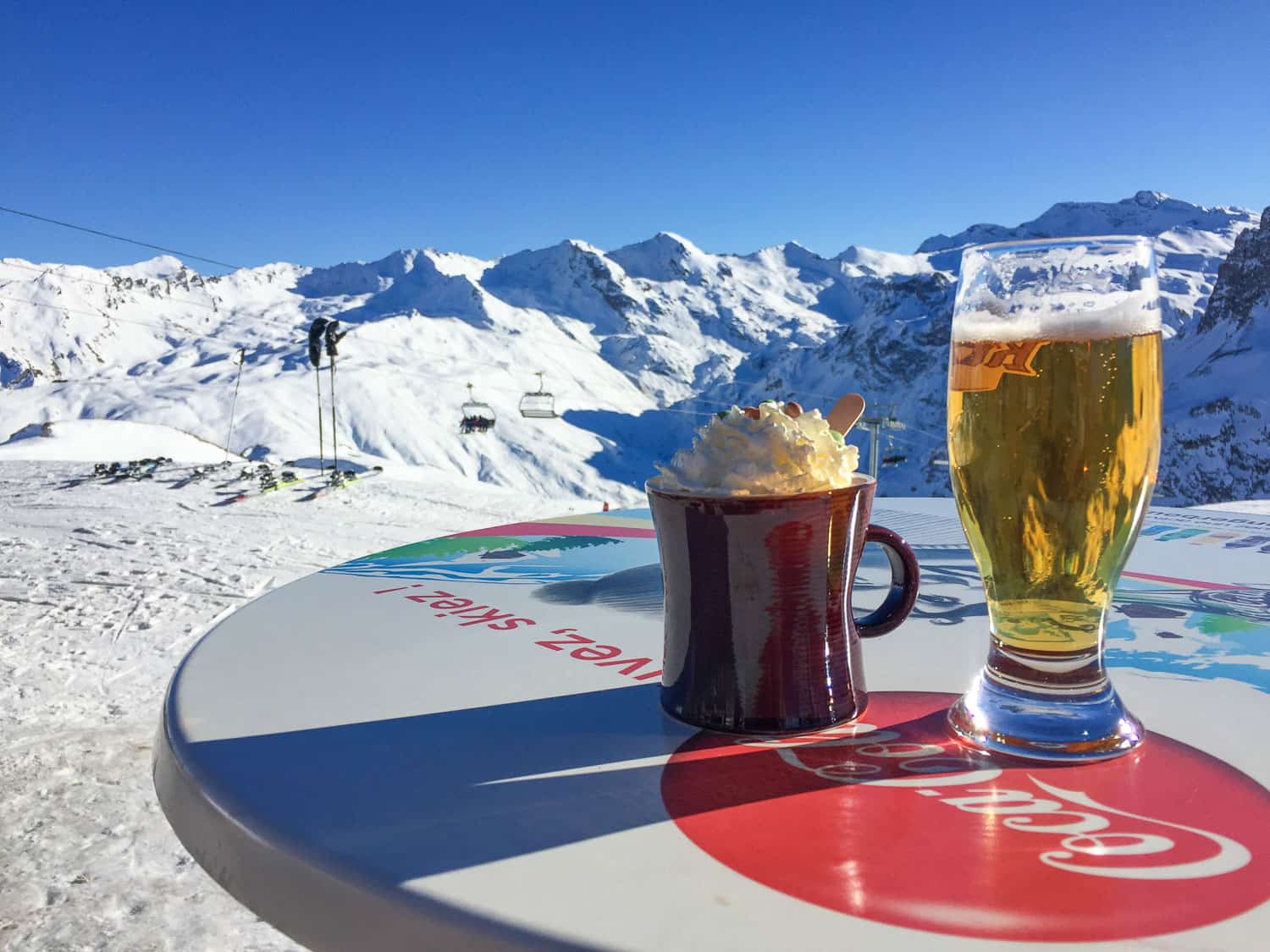 Snowboarding in Tignes, France