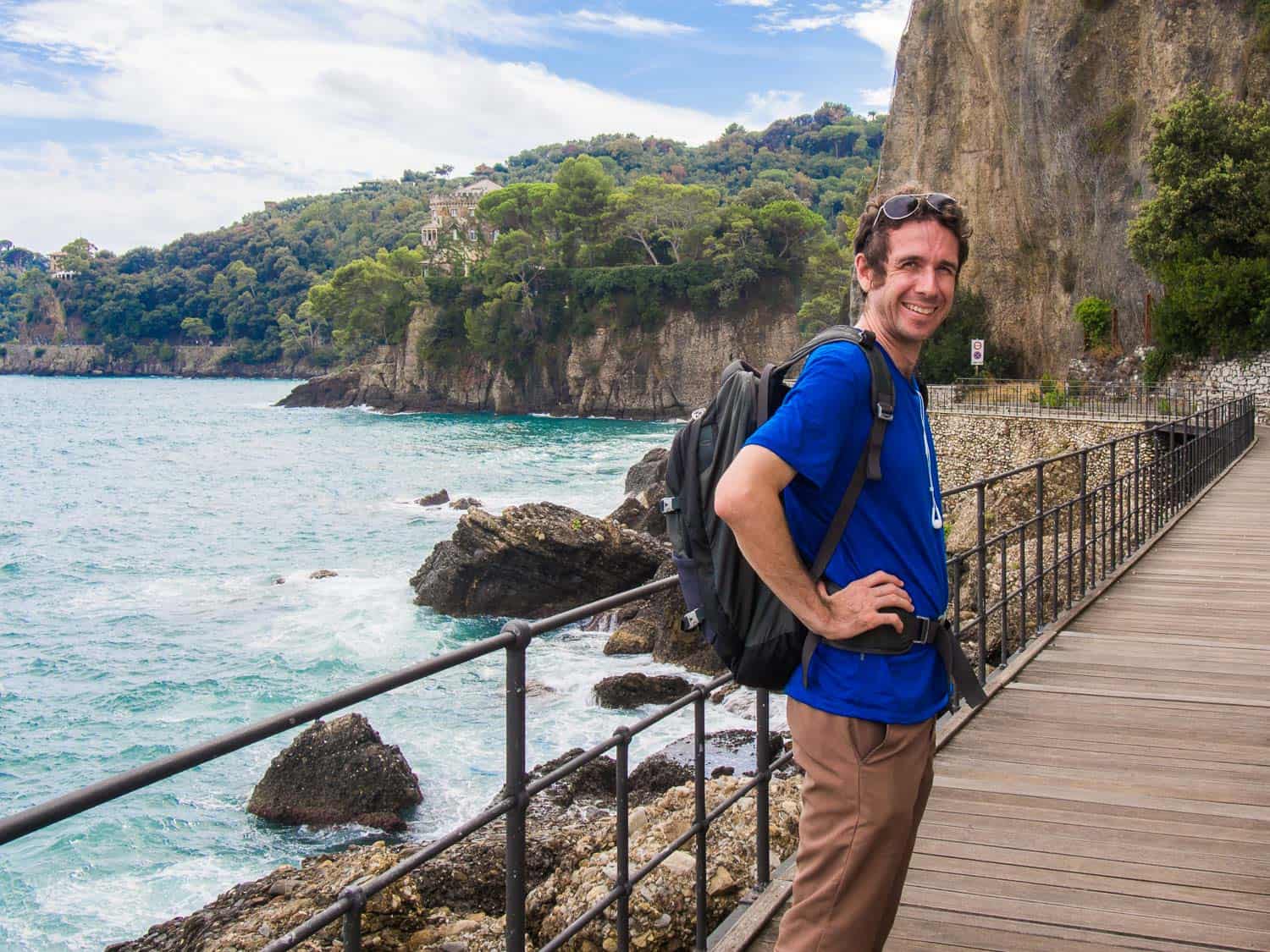 Simon on the walk from Santa Margherita to Portofino