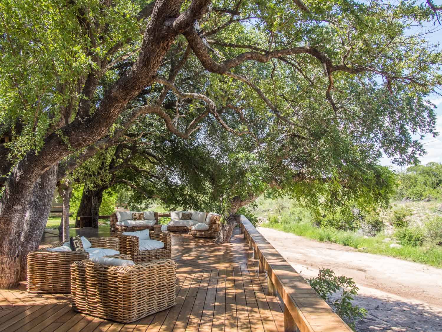 Terrace at Klaserie Sands River Camp, South Africa