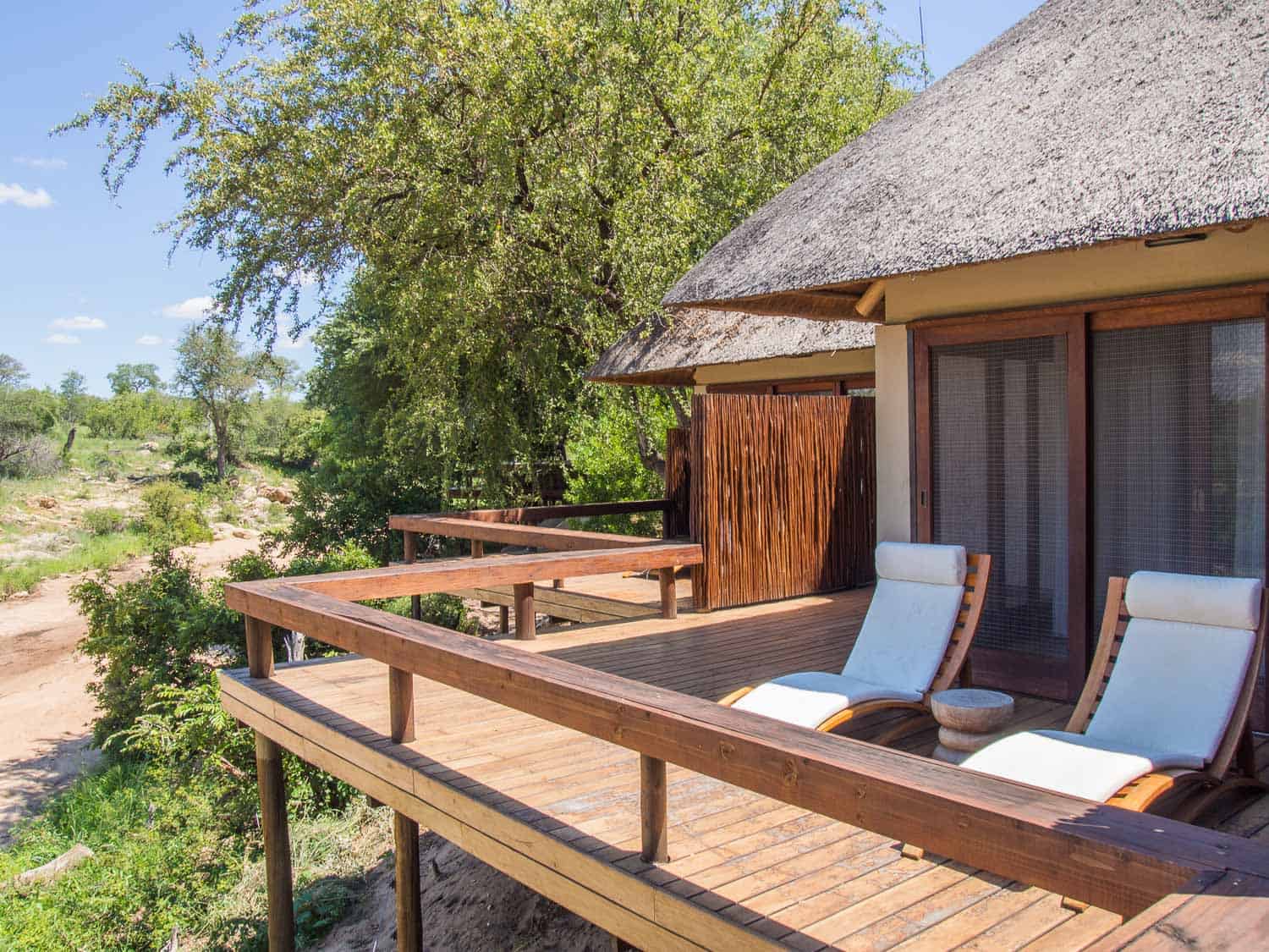 Klaserie Sands River Camp Review - terrace of honeymoon suite