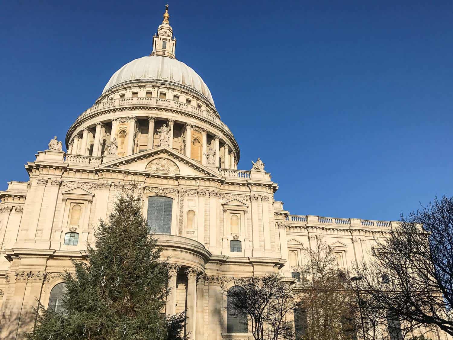 St Paul's Cathedral on a sunny winter day