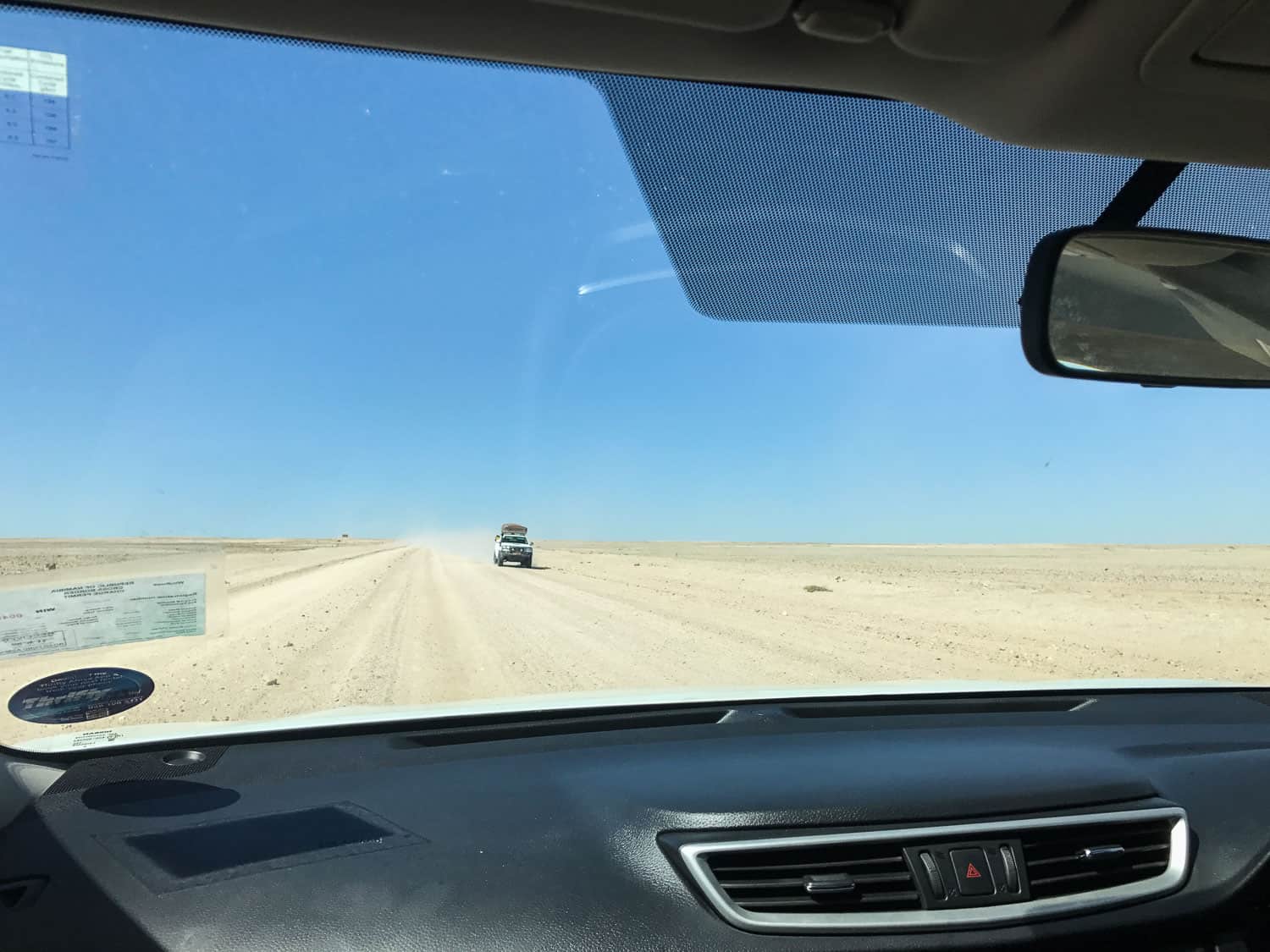 Gravel road in Namibia