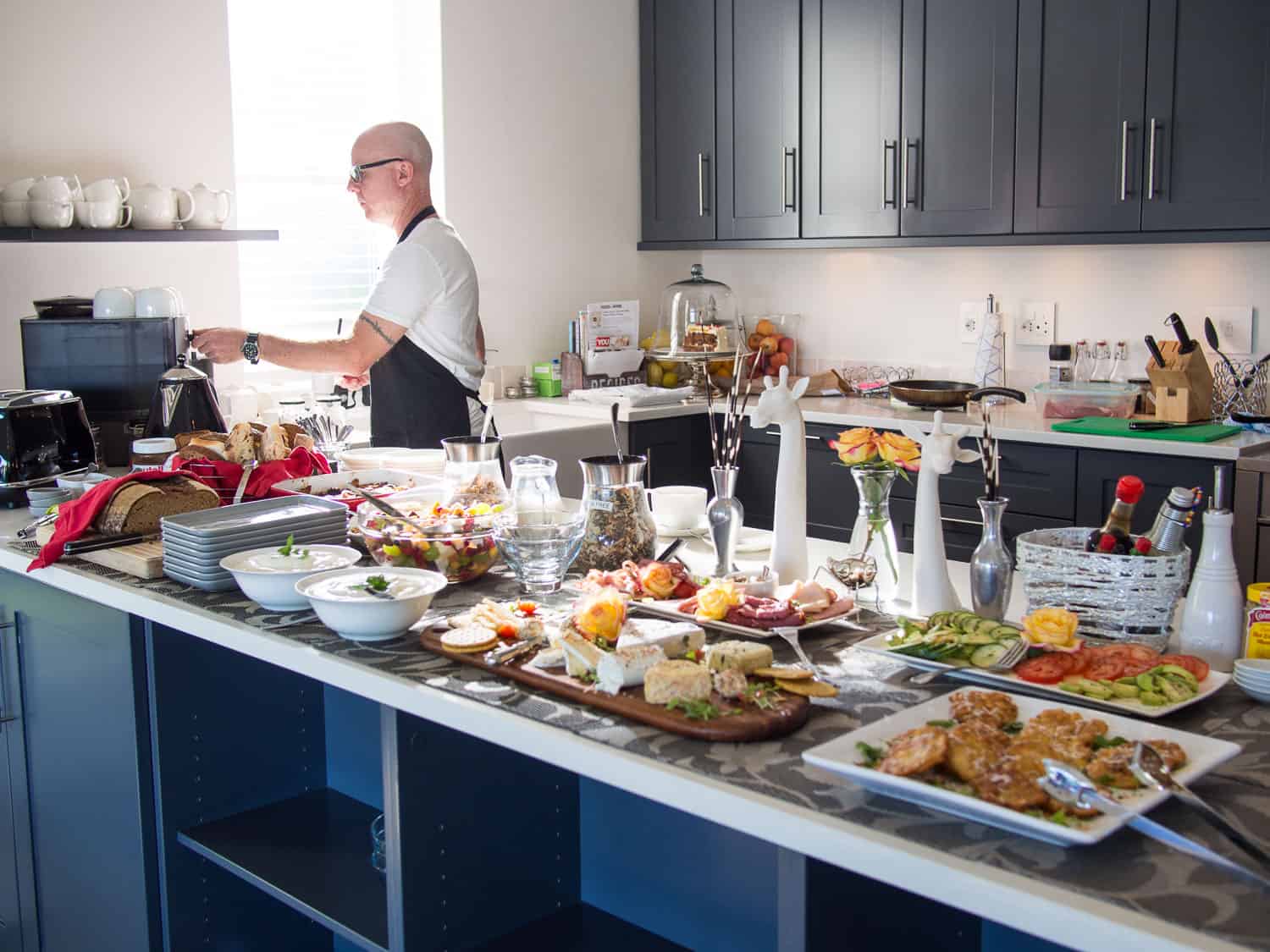The breakfast buffet at La Providence guesthouse, Franschhoek