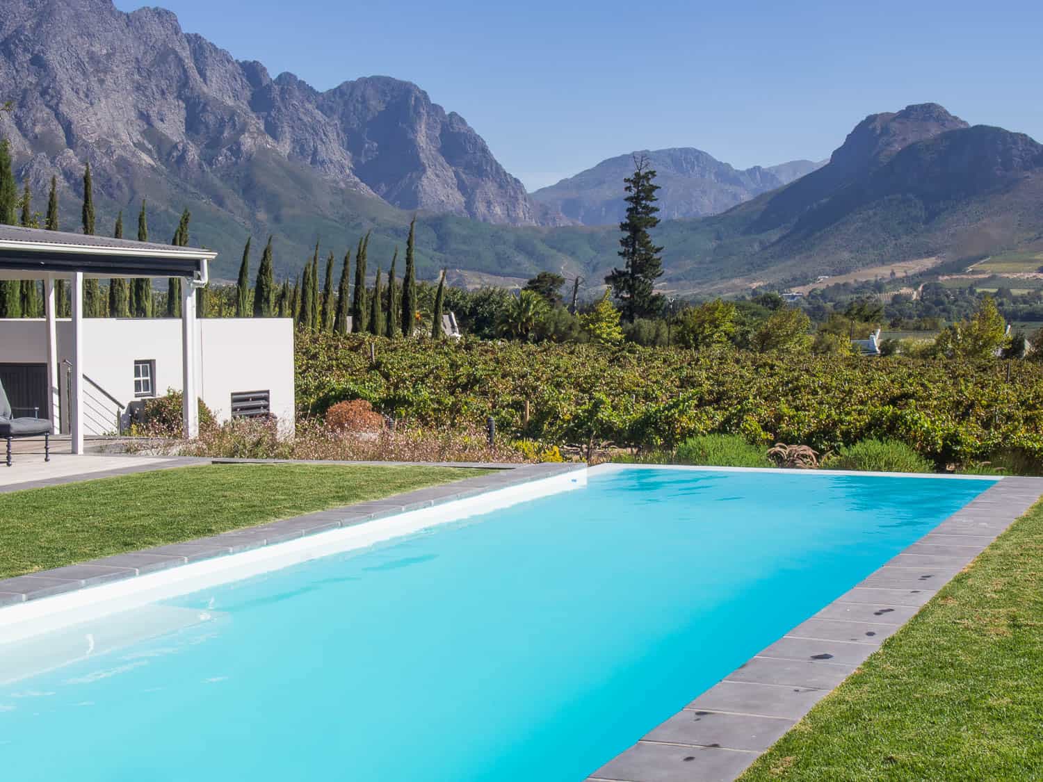 The pool at La Providence guesthouse, Franschhoek