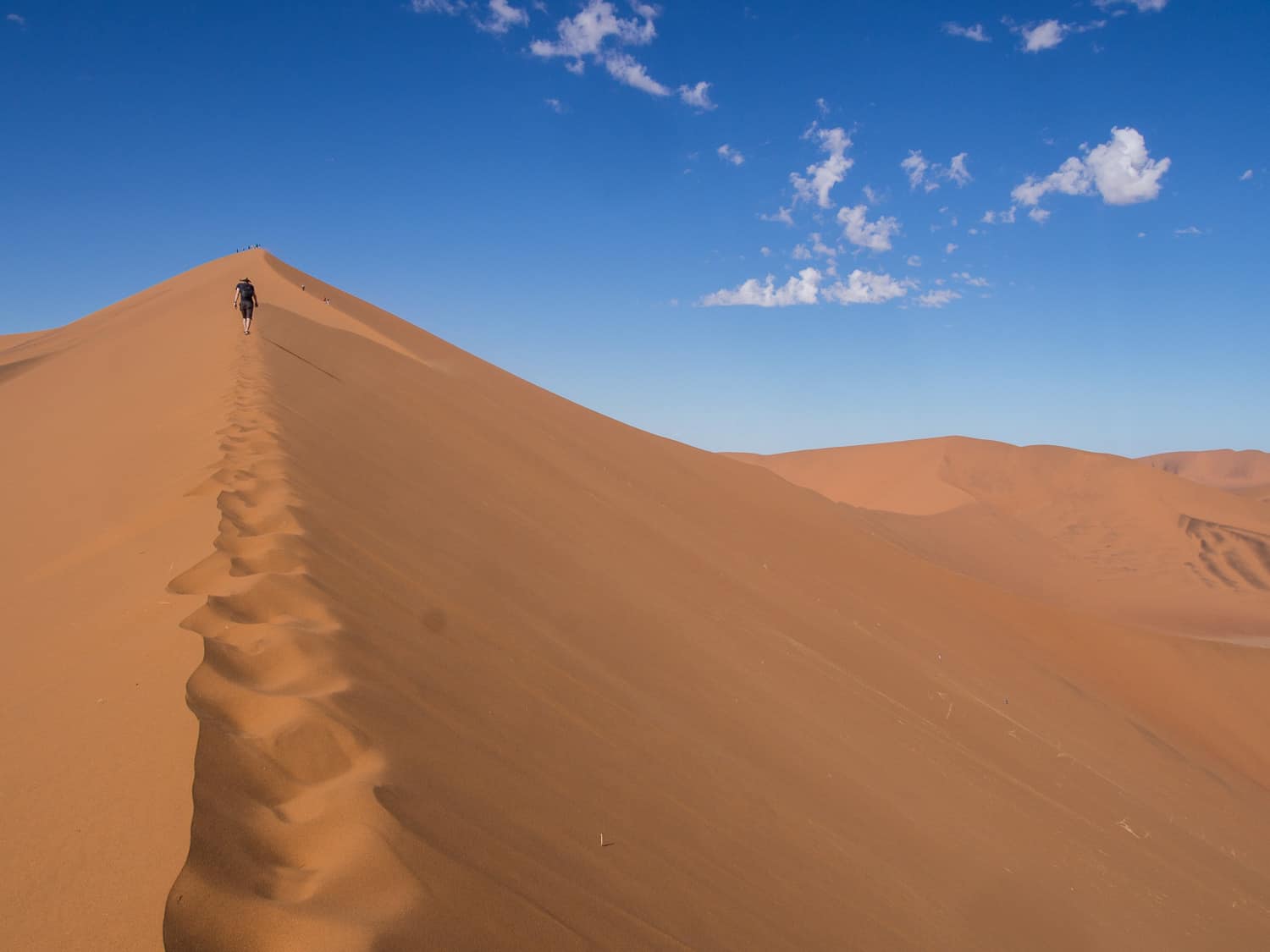 Namibia travel: Climbing Big Daddy Sand Dune at Sossusvlei
