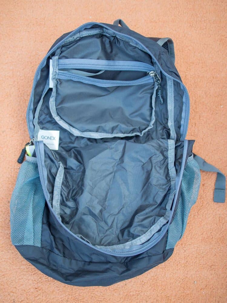 Inside the Gonex Ultralight Travel Backpack