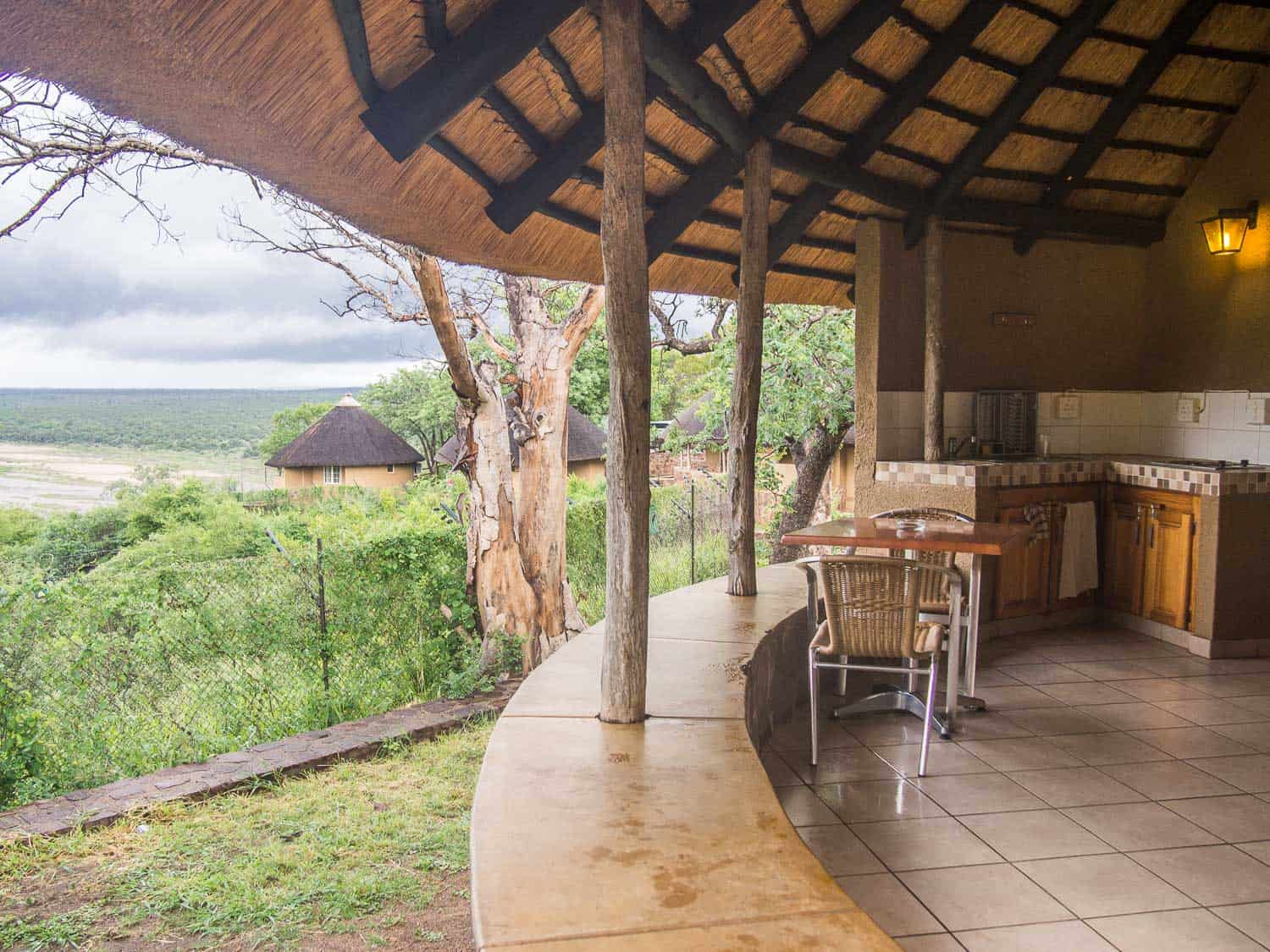 Our outdoor kitchen at Olifants in Kruger National Park