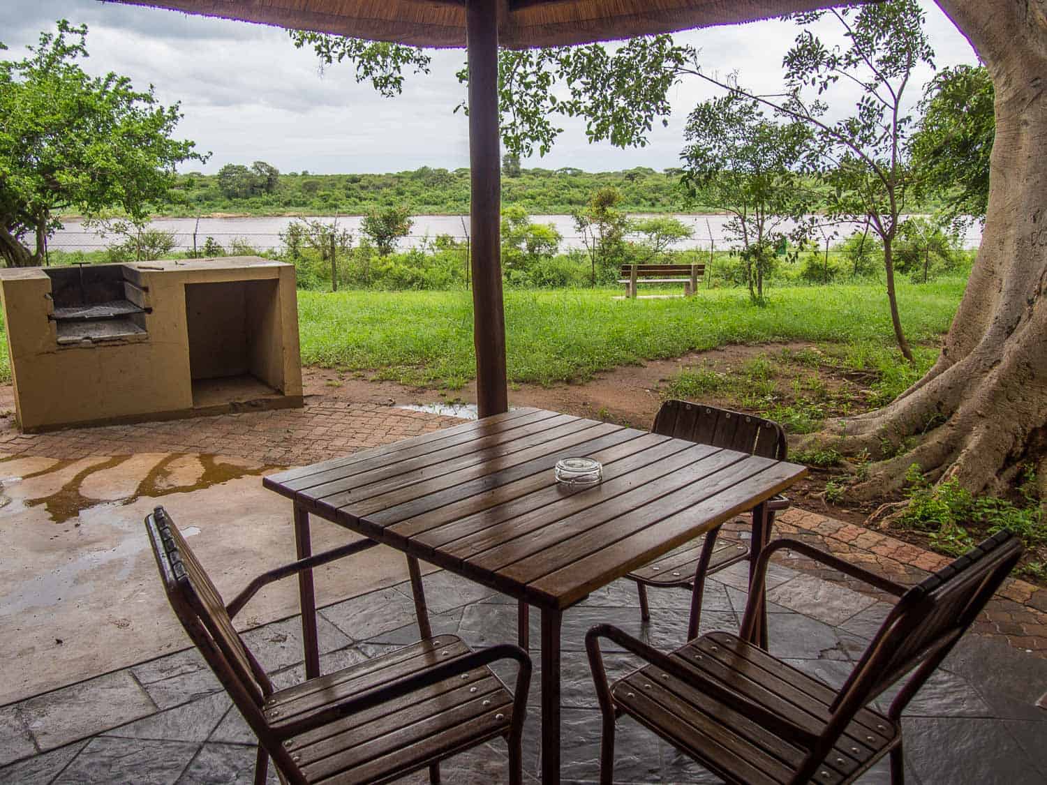 The view from our kitchen/terrace at Lower Sabie on a Kruger self-drive safari