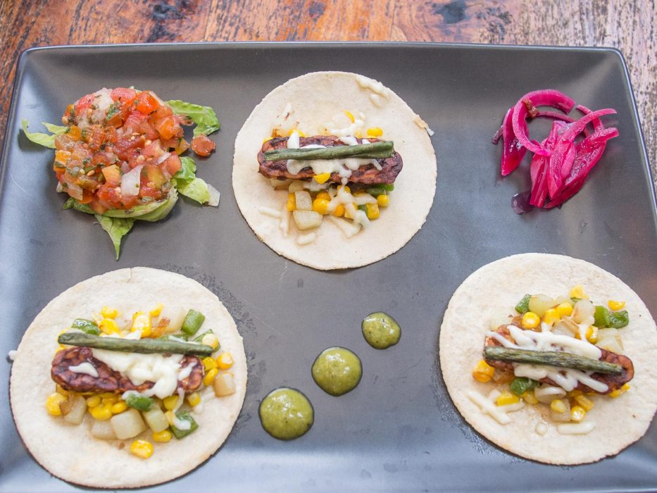 Tempeh tacos at La Pacha Mama, Ubud