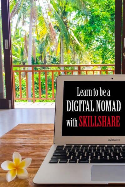 Learn the skills you need to become a digital nomad and be able to work online while you travel. Skillshare is an online learning community for creators with over 16,000 classes in business, technology, design and more. Try it for two months for FREE with the link in this post. Click through for a detailed Skillshare review.