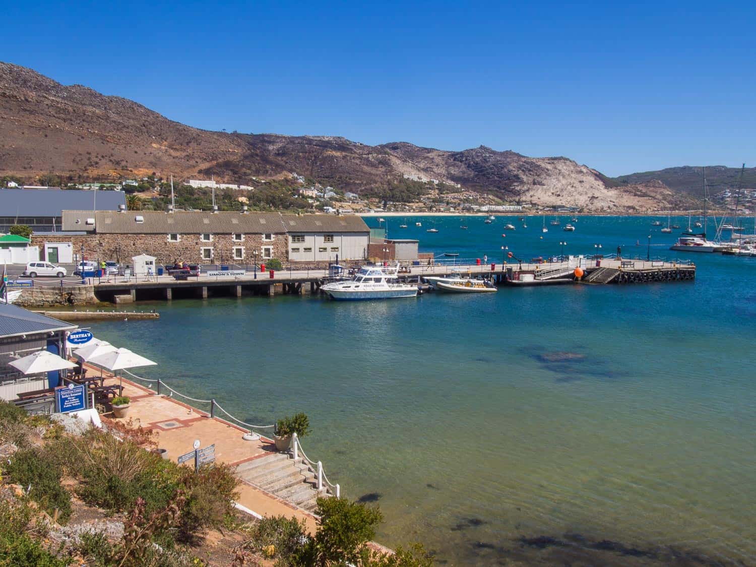 The harbour at Simon's Town on the Cape Peninsula