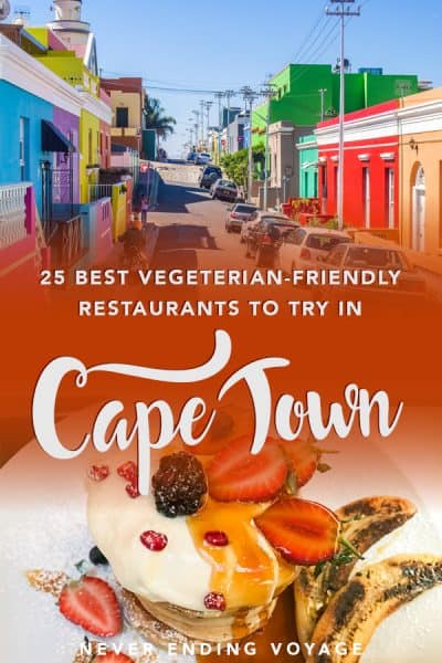 South Africa isn't exactly know for its vegetarian options! But in the land of braai, here are 25 vegetarian-friendly restaurants in Cape Town! #capetown #vegetariantravel #southafrica #southafricatravel