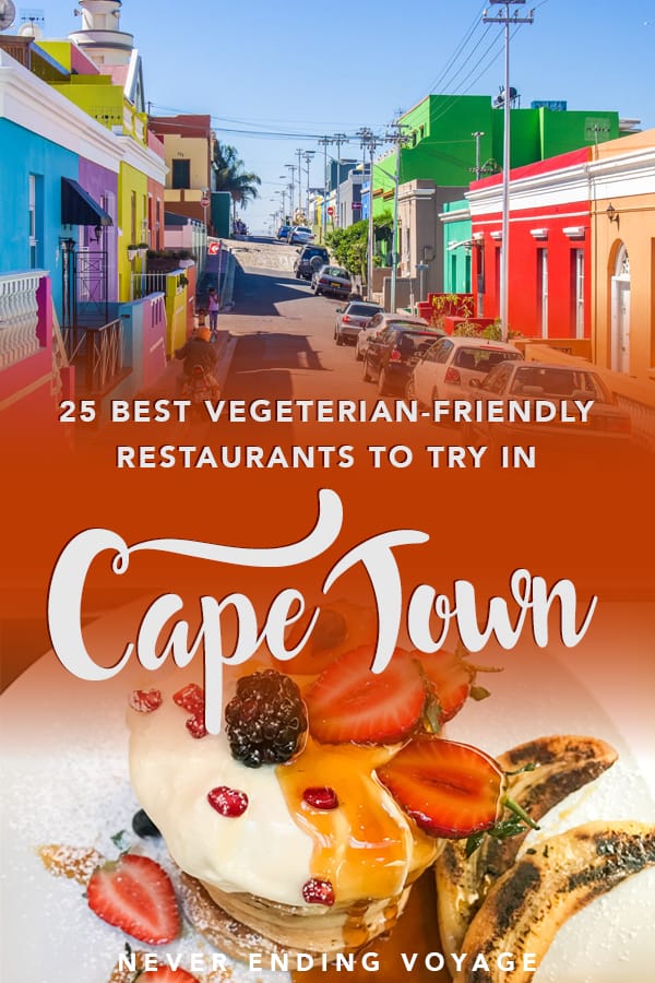 South Africa isn't exactly know for its vegetarian options! But in the land of braai, here are 25 vegetarian-friendly restaurants in Cape Town! #capetown #vegetariantravel #southafrica #southafricatravel 