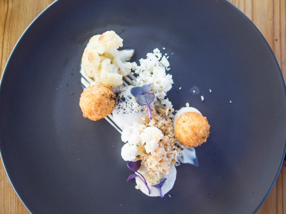 Cauliflower cheese from La Mouette's vegetarian tasting menu in Sea Point, Cape Town