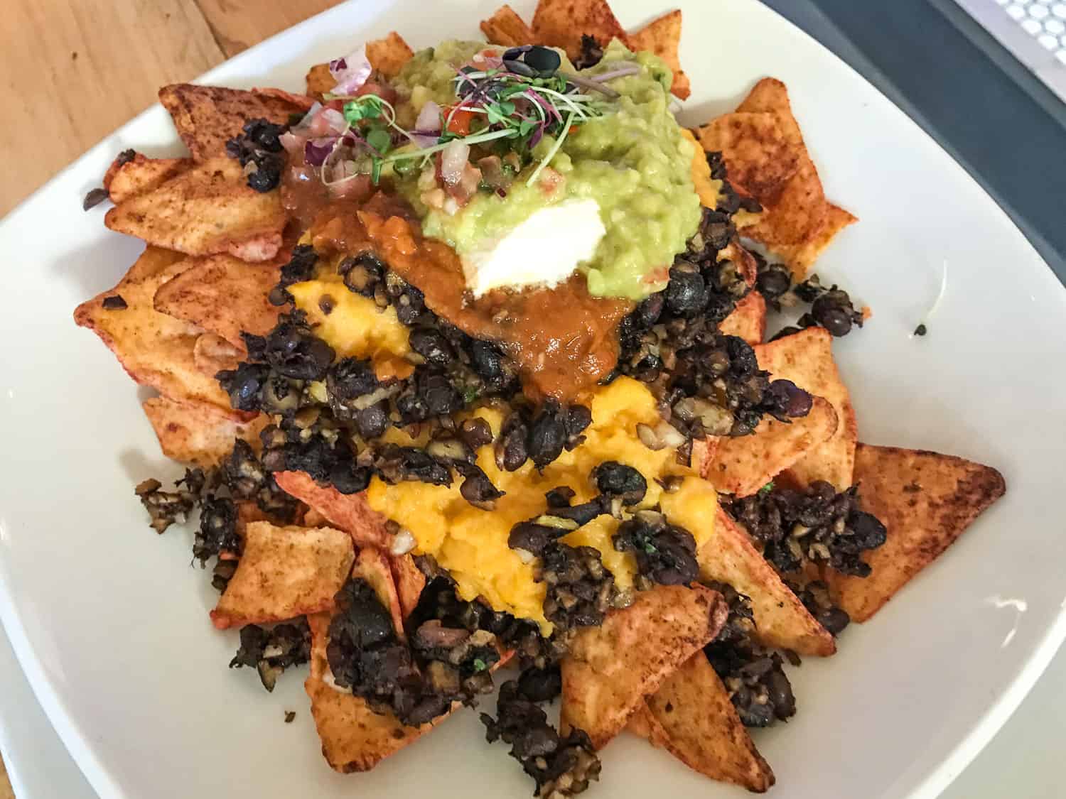 Vegan nachos at Plant vegan restaurant in Cape Town