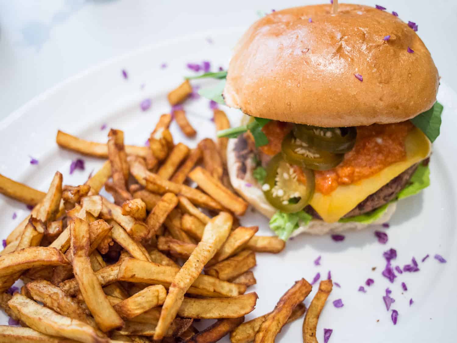 The trombone veggie burger at Royale Eatery in Cape Town, which has great vegetarian and vegan options. 