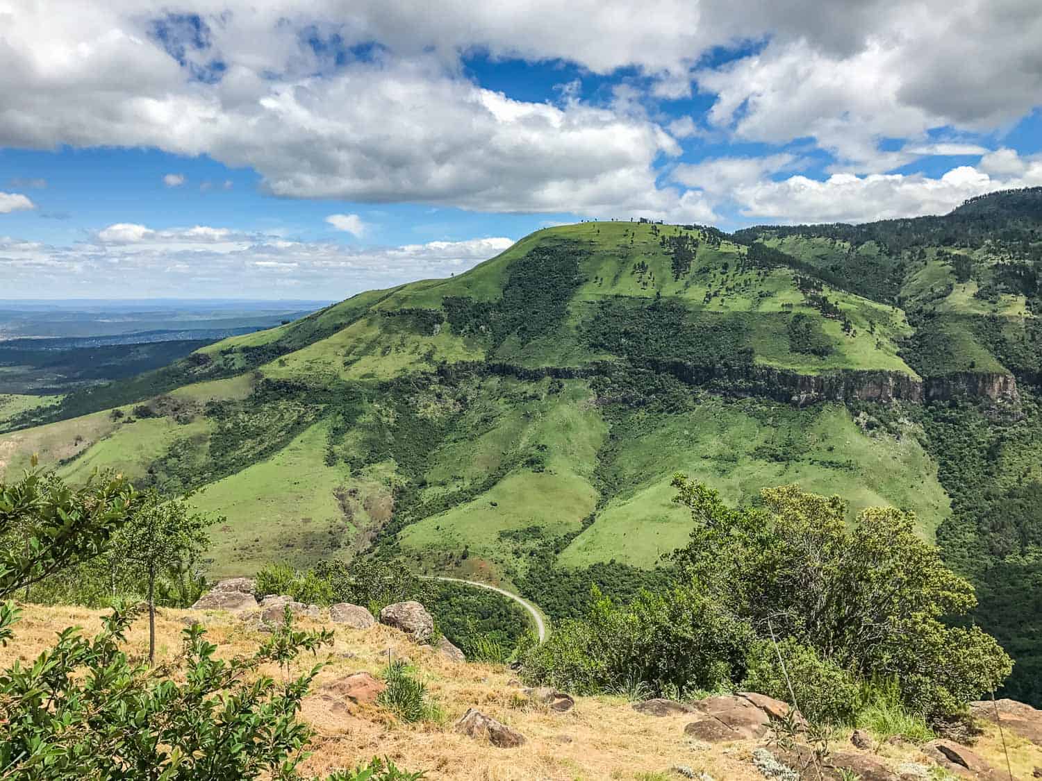 The view from our terrace at The Edge, Hogsback in South Africa