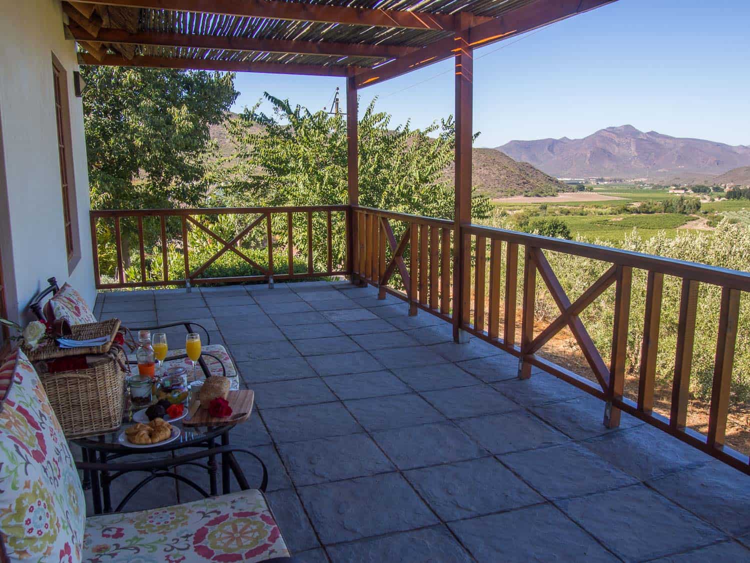 Our breakfast basket at Orange Grove Farm, Robertson