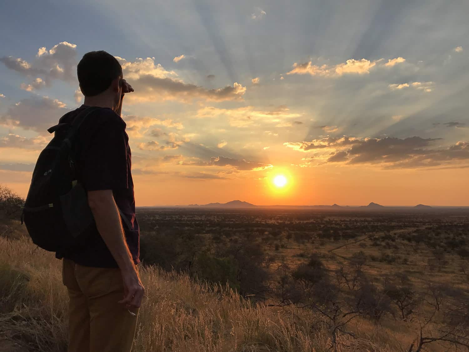 Sunset at the Elegant Farmstead near Windhoek, Namibia