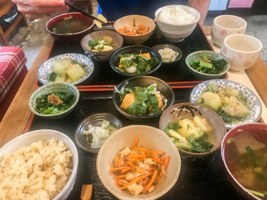 Vegetarian lunch sets at Milk Land, Tokyo