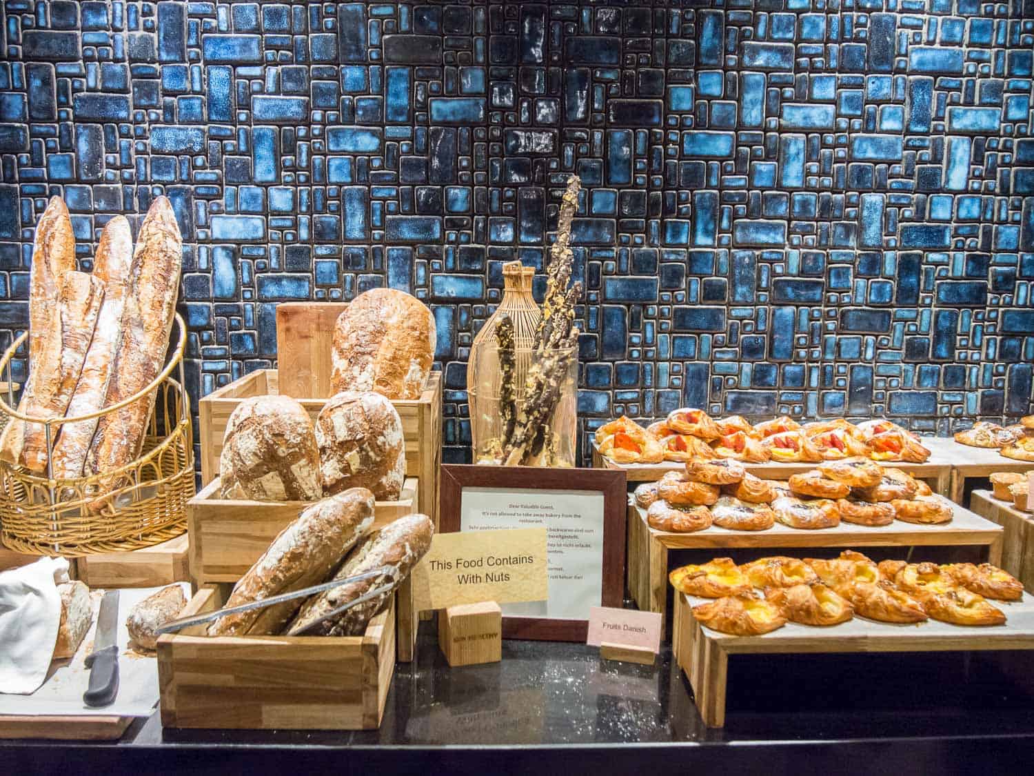 Bakery at the Movenpick Jimbaran's breakfast buffet