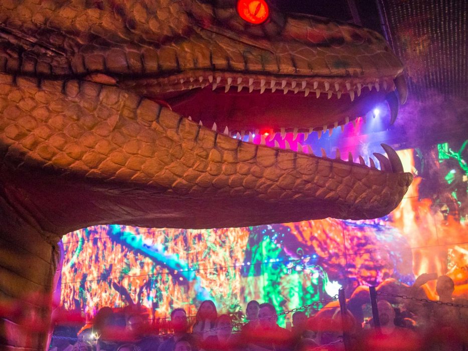 Dragon in battle at the Robot Restaurant, Tokyo