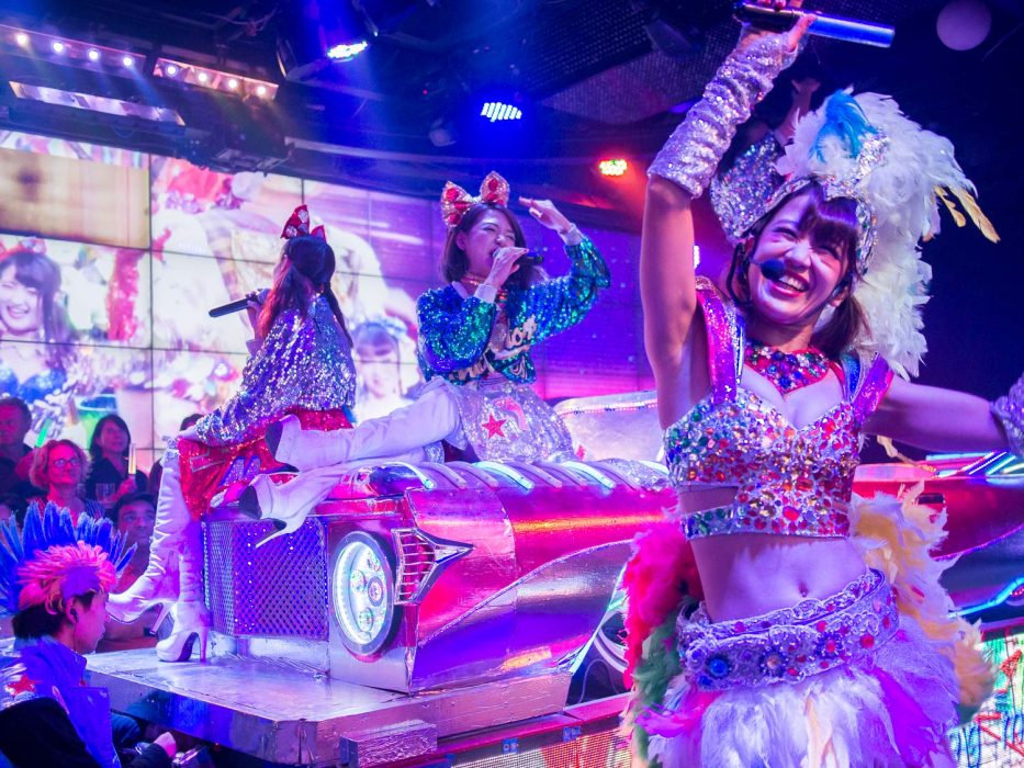 Dancers on a car at the Robot cafe in Tokyo