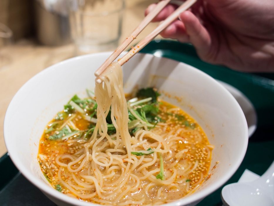 Midori vegetarian ramen in Tokyo at T's Tantan, Japan