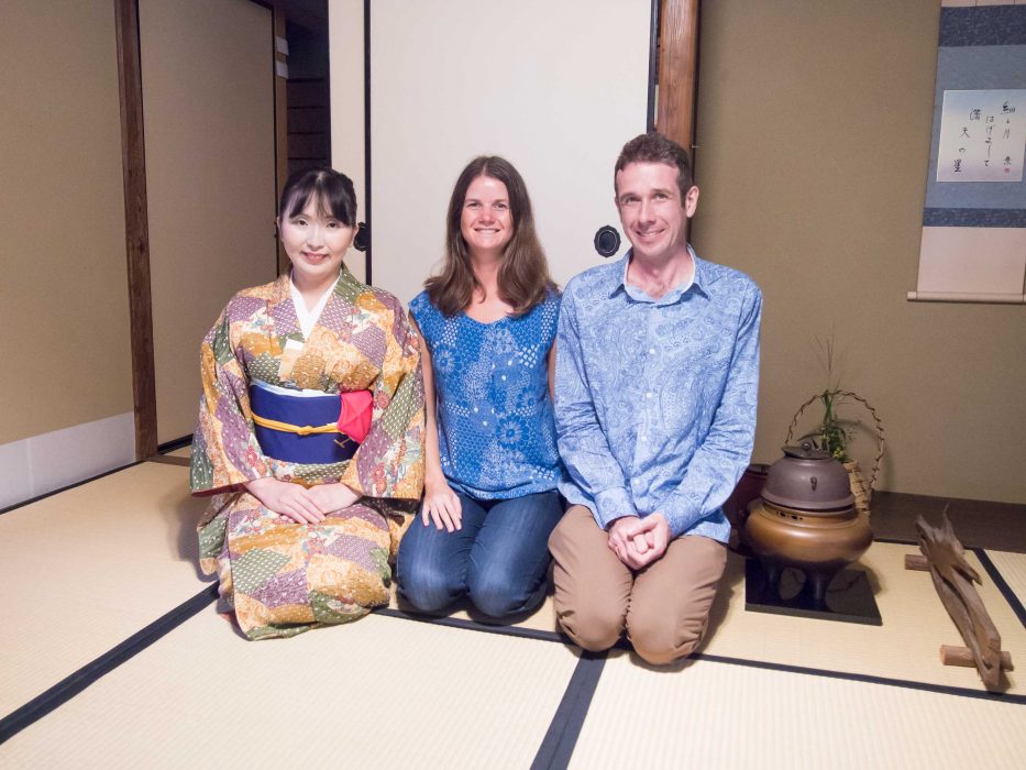 Simon and I at a tea ceremony in Kanazawa